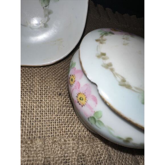 Weimar Porcelain Germany Serving Platter Floral Round Bowl Top Scalloped Edge - Picture 6 of 11